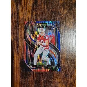 Drake Maye #113 Red & Blue Shock Prizm COLOR MATCH 2024 Select (RC) Rookie Card